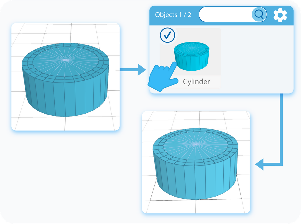 Selecting the shape on which we can use the Extrusion on